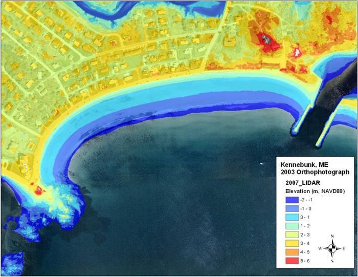 Image by Peter Slovinsky Using LIDAR to monitor beach changes LIDAR Data The 2000, 2004, and 2007 data is available for download at the Digital Coast website maintained by NOAA (2010b).