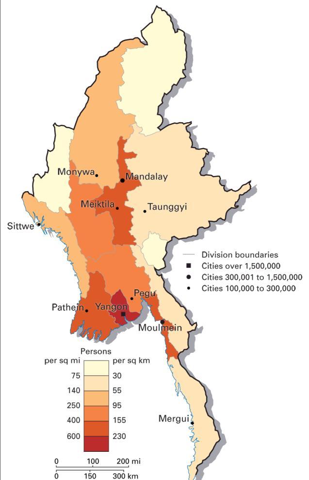 Climate Changes in Myanmar ~52 millions (Census 2014) population concentrated in the Ayeyarwaddy basin area (that largely sustains socio-economic sectors and livelihoods) over two main