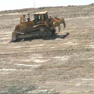 The Ridges That Are Created By the Equipment Will Move Along the Grade Contours Of the Slope.