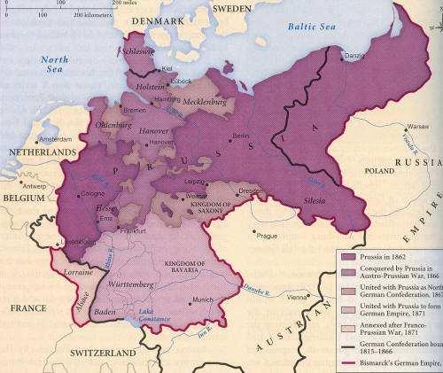 In the early 1800s, German speaking people lived in a number of small