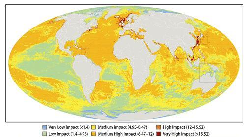 Halpern et al. 2008. Evaluating and Ranking the Vulnerability of Global Marine Ecosystems to Anthropogenic Threats, Conservation Biology Volume 21, No.