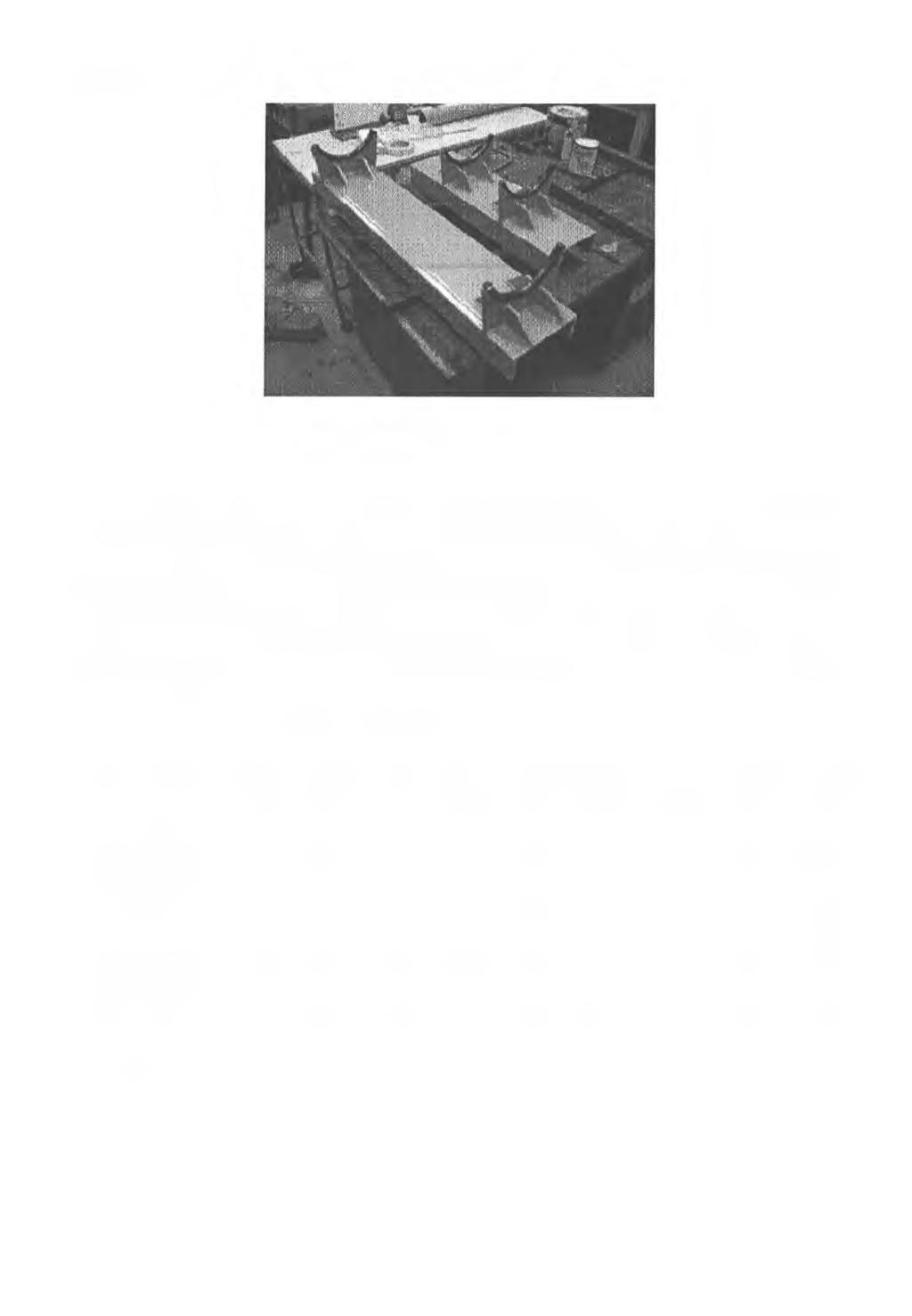 Fig. 5 Four point bending loading frame. 4 RESULTS All specimens were tested using a 5000 kn compression testing machine in the civil engineering laboratories at the University of Wollongong.