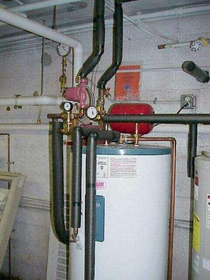 Cold climates Indirect system with heat exchanger that contains fluids in