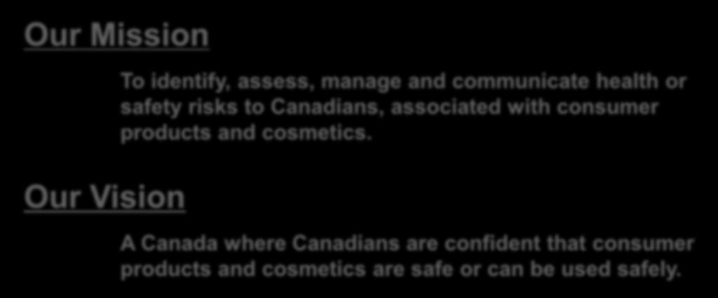 related to consumer products and cosmetics for all Canadians.
