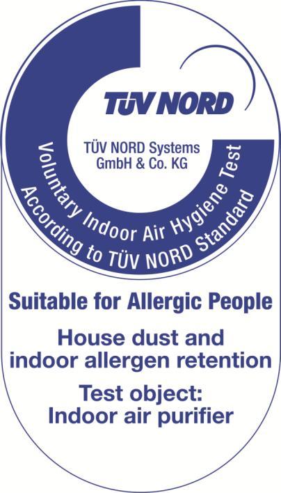 indoor air of fine particulates, taking special account of allergenic indoor substances. Furthermore, the indoor air purifier is examined in longterm operation to establish whether germs are emitted.