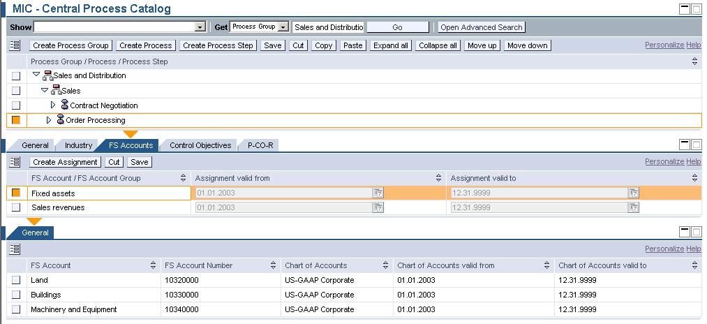 Process & Control Documentation Linking Processes to FS Accounts Screenshots are included for