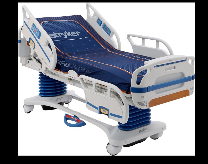 ambulance cots and fasteners, temperature management solutions, interconnected technologies, and hospital room furniture.