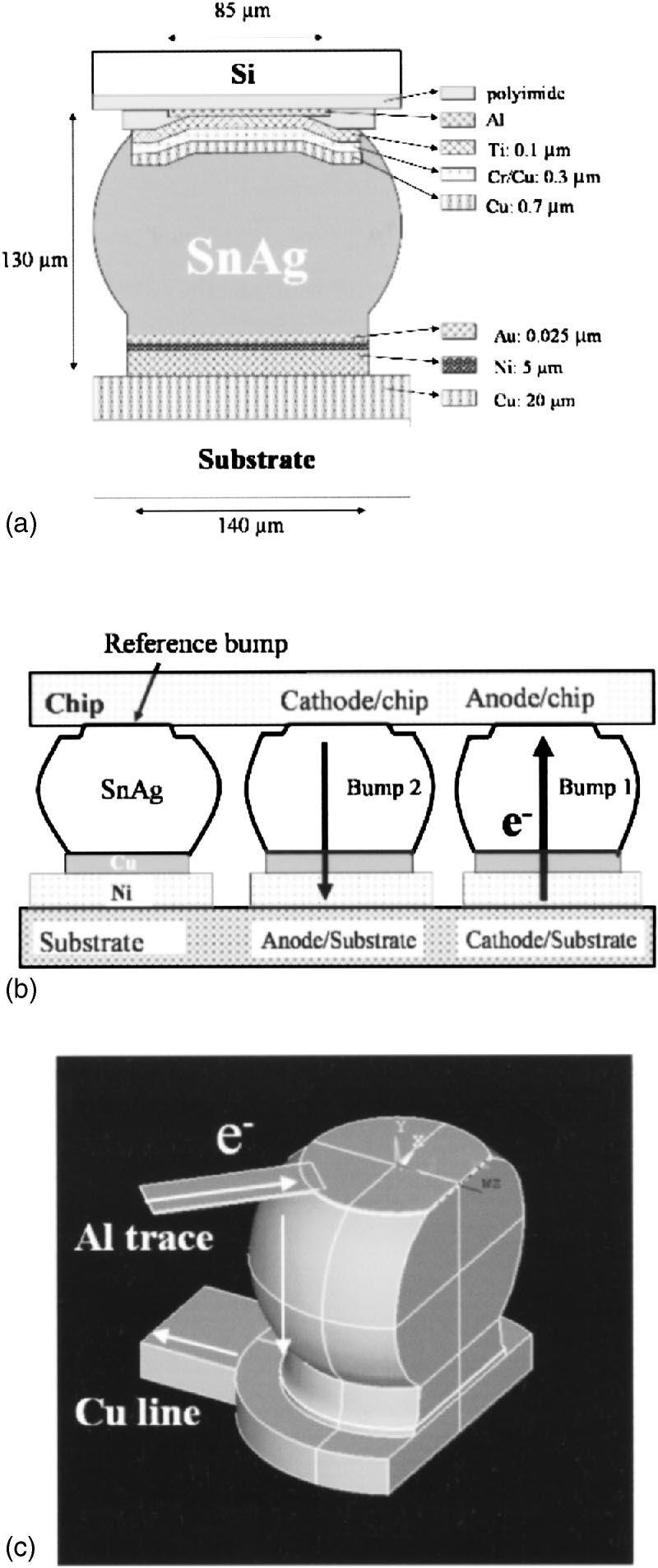 J. Appl. Phys., Vol. 96, No. 8, 15 October 2004 Shao et al. 4519 FIG. 2. (a) Cross-sectional SEM image of an as-prepared SnAg solder bump.