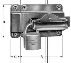 HANGERS & RAILS Floor Mounted Door Guides Adjustable Packaging: 1 per box Use: Designed for large, single sliding doors. NAM 20--------------6" ----------4" --------1.86" ------1.