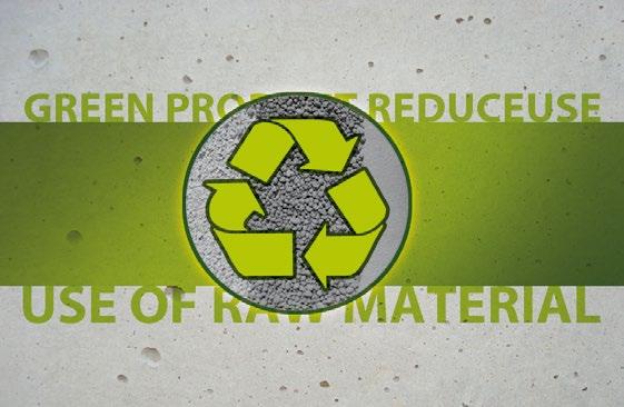 14) GREEN PRODUCT REDUCE USE OF RAW MATERIAL Hollow core slabs are economic with their use of materials.