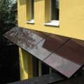 Awning Unusual: special brackets can be used to mount solar modules