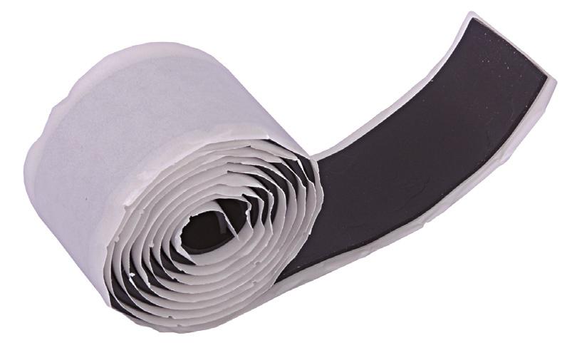 - Synthetic rubber adhesive. - Excellent adhesive to metal, rubber and plastic. CEP64-38015 38 1.5 3.2 Black LOW VOLTAGE BUTYL MASTIC TAPES #HKB - Reinforcement in heatshrink sealed areas.