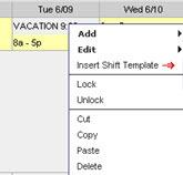 3. To delete the Pay Code, double click directly on the word VACATION or click once on VACATION, right-click, and select Delete. 4. Click on Save. 5. Click on Timecard to verify changes.