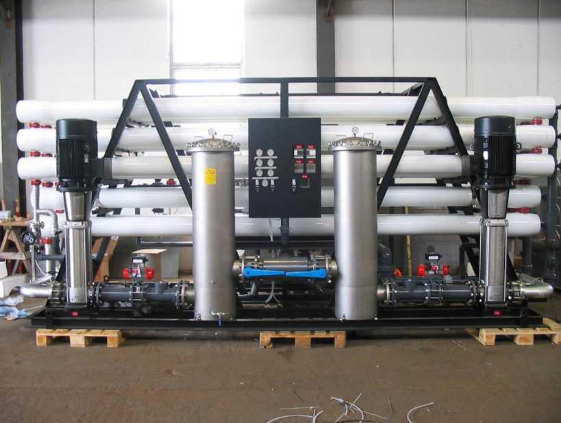 Rolls Royce Indiana Ultrafiltration system Wastewater storage tank have skimmer to remove tramp and free oils that will foul UF Hydrocyclone remove solids Duplex hypochlorite injection pumps