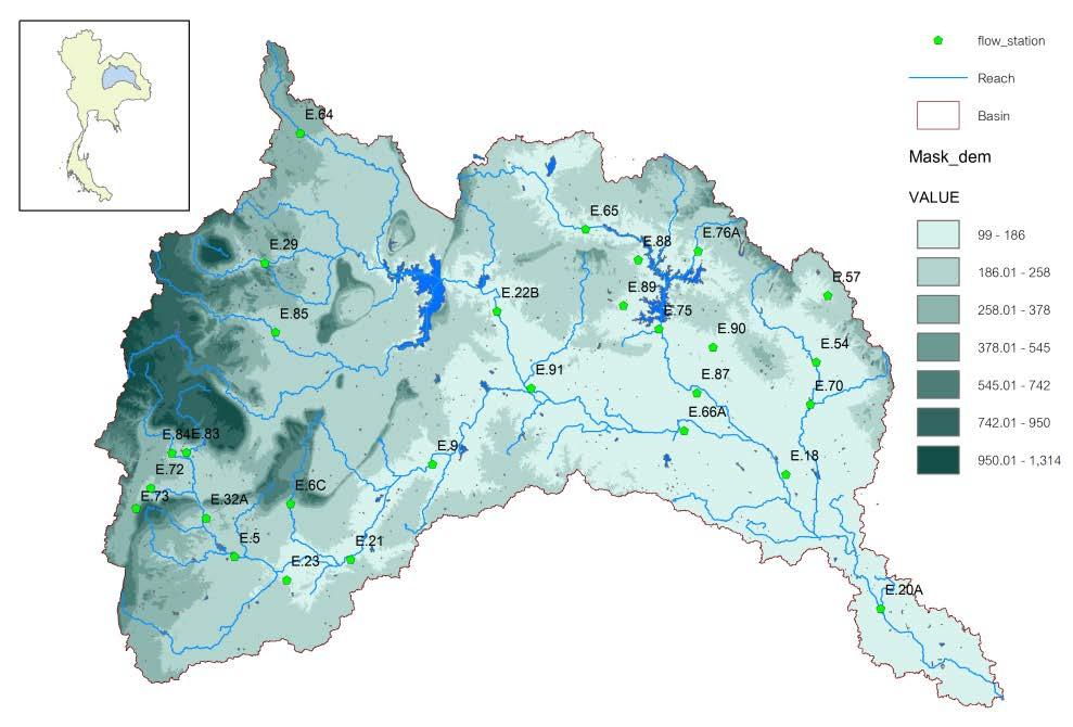 Study area Total catchment Area: 49,477 km 2 (60 % rainfed agricultural area ) Most area is high plateau ( steep at the upstream mountain area and flat at the lower part ) the tropical monsoon region