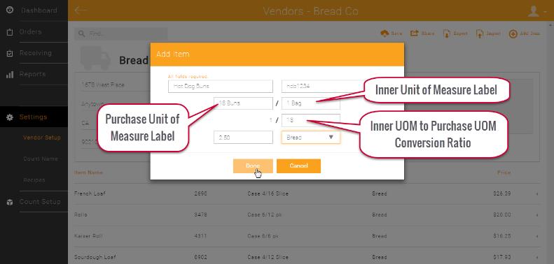 Manually Entering Products You are also able to manually enter products into a vendor catalog individually.