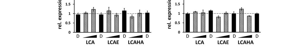 activation of p53 pathway by LCA, LCAE and LCAHA.