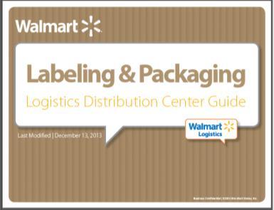 WALMART EXAMPLES Extensive Requirements Distribution Centers