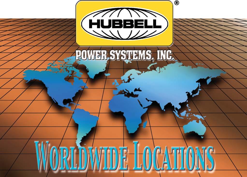 Web: http://www.hubbellpowersystems.com E-mail: hpsliterature@hps.hubbell.com UNITED STATES CANADA MEXICO ASIA HUBBELL POWER SYSTEMS, INC. 210 N.