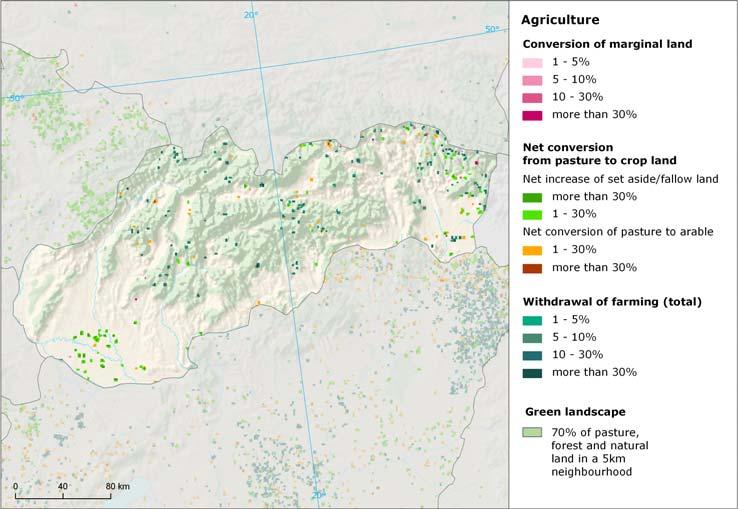 Agriculture Extensification of, consumption of land Agricultural land in Slovakia is composed mostly of arable land (more than 70%).