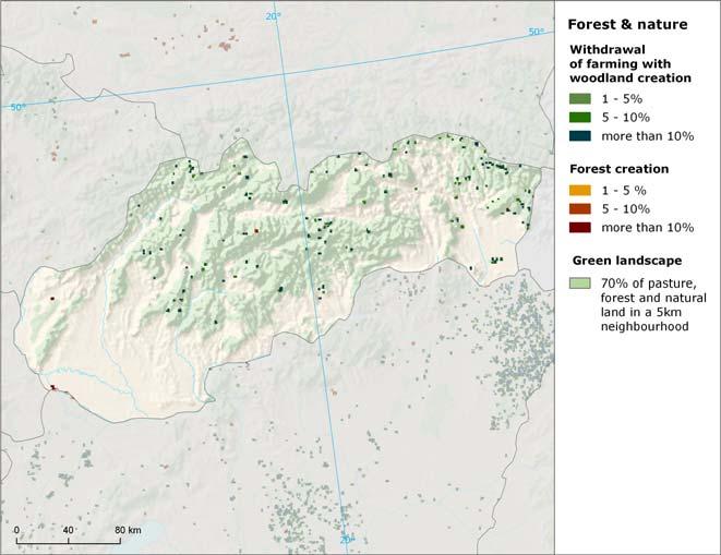 Forest & nature 5.15. Forest & nat ure areas 2006 [% of total area] Water Wetl. 0, Open sp.