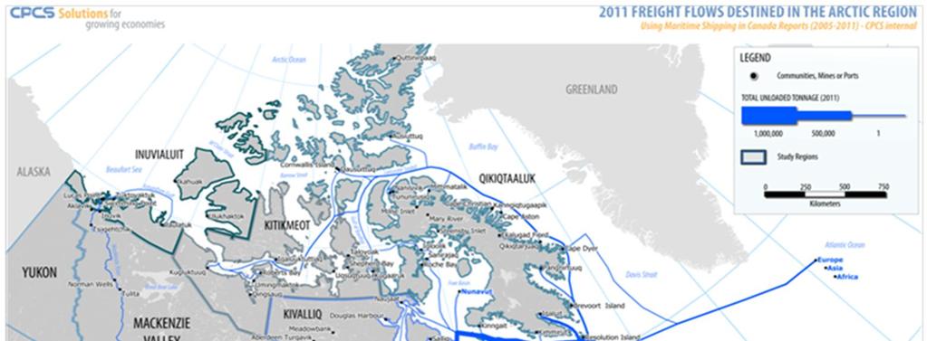 Inbound Flow Total inbound tonnage to the Arctic was 0.7 million tonnes in 2001.