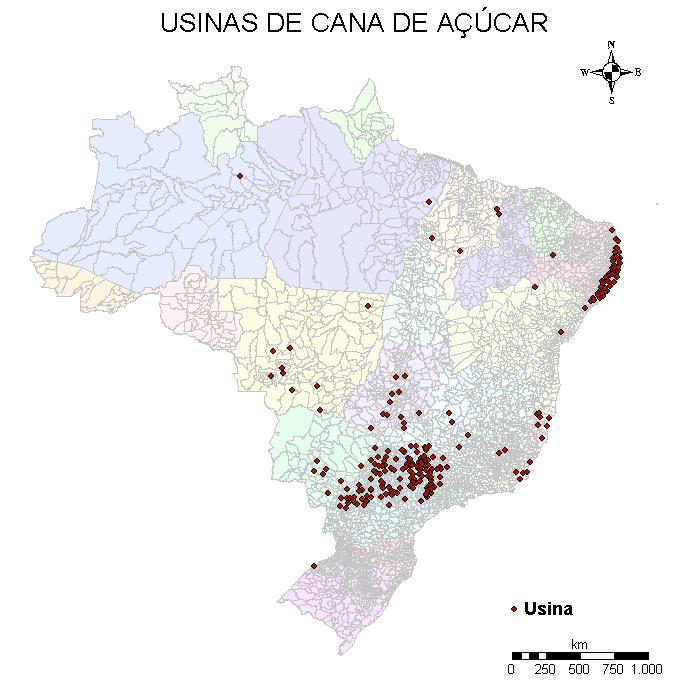 Alcohol in Brazil Industrial Plants Location SUGAR CANE INDUSTRIAL PLANTS NORTH-NORTHEAST REGION 87 INDUSTRIAL UNITS: SUGAR MILLS 9 ETHANOL