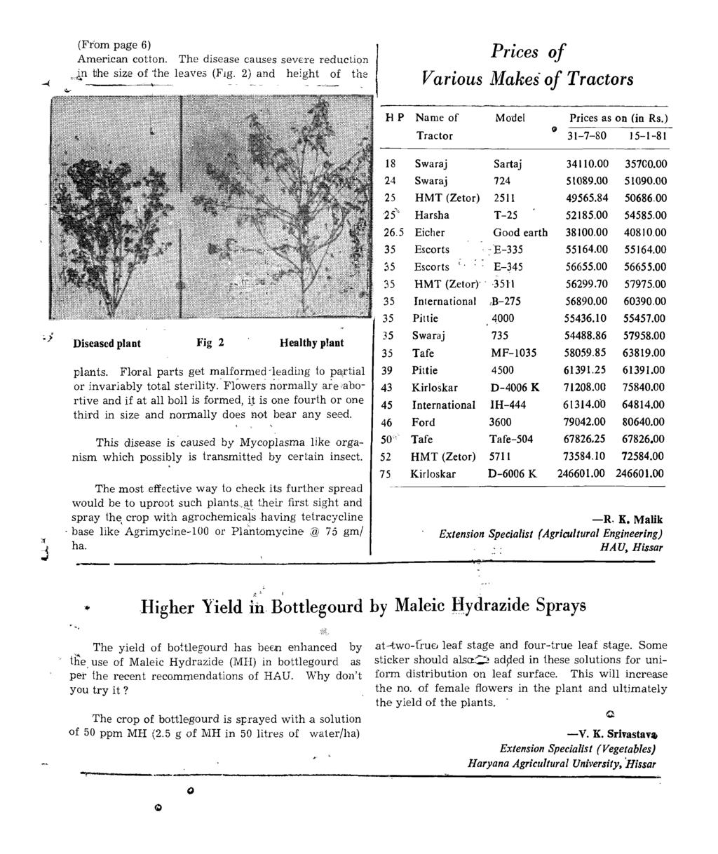 (From page 6) American cotton. The disease causes sevete reduction -ip the si~e of the leaves (Flg.