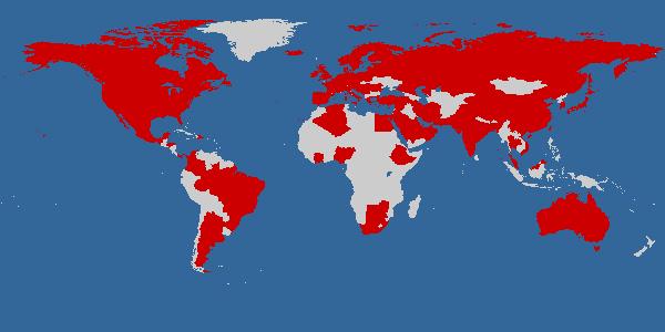Facilities in 72 Countries are Currently Regi