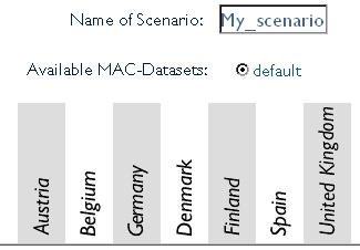 A click on the button Calculate and Save Scenaio stats the simulation on the seve.