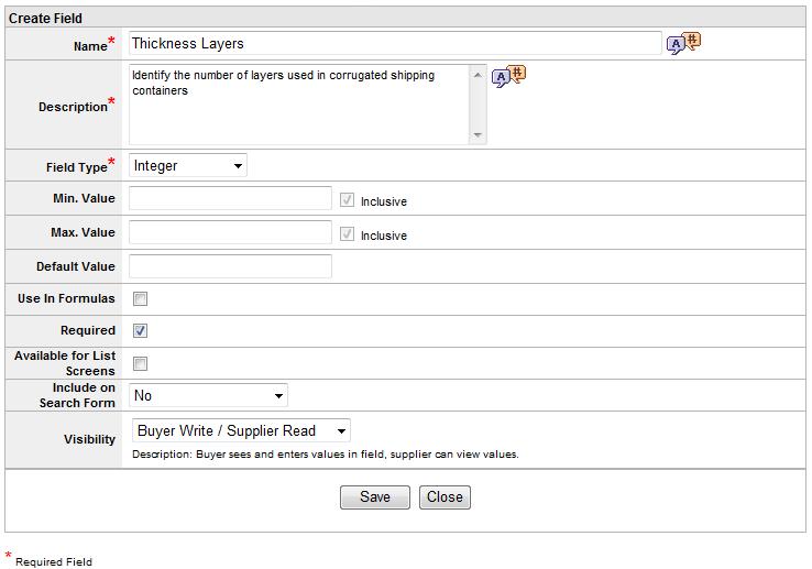 Create Item Specifications, continued The criteria entered in this window will vary depending on the attribute selected.