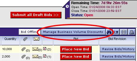 Business Volume Discounts, continued Business Volume Discount - A Business Volume Discount (BVD) permits a bidder to specify discounts for different awards that exceed particular dollar thresholds.