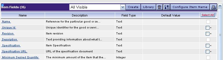 Item Definition Fields The fields in an Item Definition are used by buyers to describe the items to a supplier or as part of the analysis later in the event.