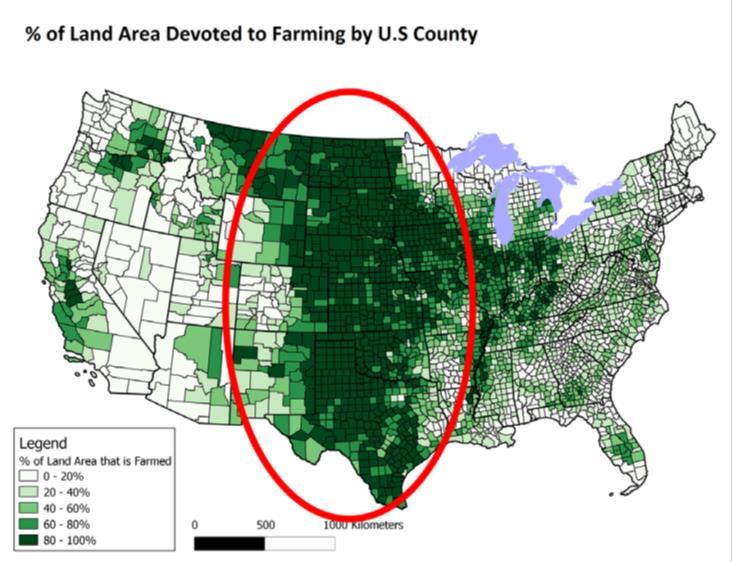Agriculture Corridor North America's agricultural heartland, producing over $111 billion of
