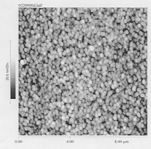 89 Figure 2.5. AFM image of polysilicon grains doped with boron at 1070 o C (Scan area - 10µ m x 10µ m). The AFM micrographs confirm the polycrystalline nature of the doped film.