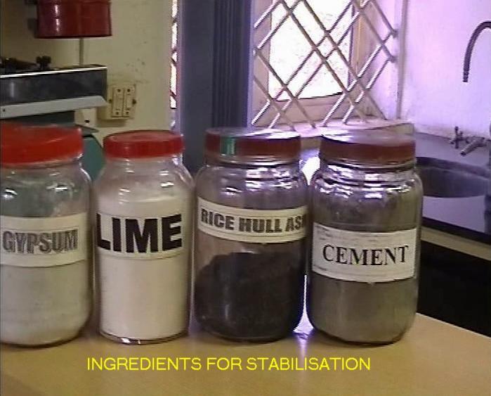 The Ingredients for stabilization Sodium Silicate Bentonite Fly Ash