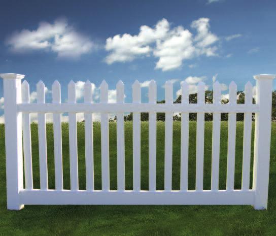 PICKET STYLES ASBURY FREEHOLD Rails: 2'' x 3 1/2'' Top and Bottom Rail.