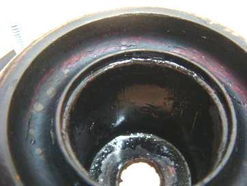 Figure 6 shows one such failed sample of strut top bush during the torture track testing of the vehicle. The cracks has initiated after certain number of torture track cycles.