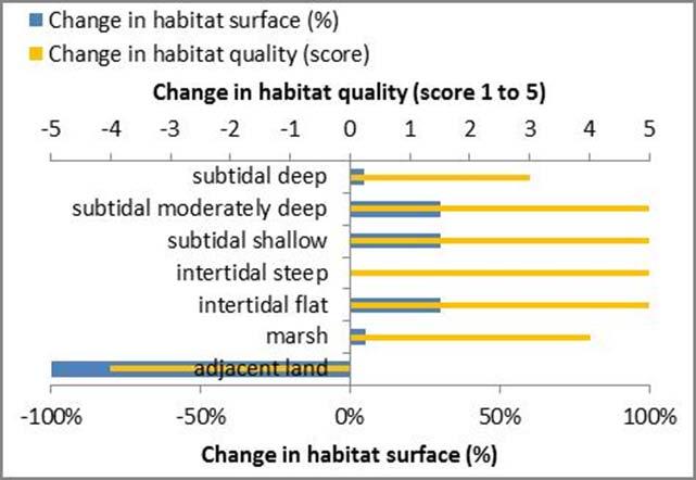 5%) Intertidal flat (30%) Subtidal