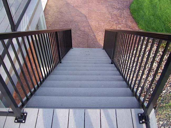 Stairways. Stairways shall not be less than 36 inches in clear width at all points above the permitted handrail height shall not project more than 4.