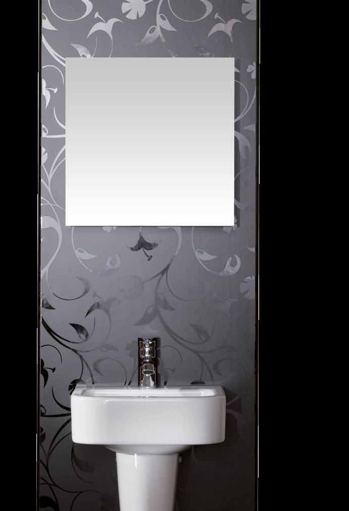 feature panel With 2 pre-finished edges, the ideal panel to finish behind WCs and pedestal basins. It s especially good for cloakrooms and en-suites.
