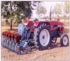 9. COMMERCIAL PNEUMATIC PLANTER: It is a six row (2 or 4 optional) 35 hp or above tractor drawn equipment to plant single seed at predetermined seed/row spacing.