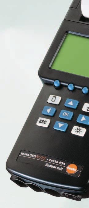 The detachable control unit can also be used as a separate analyser for temperature, velocity, differential pressure, relative humidity etc. The readings can be printed on the integrated printer.