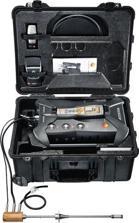 Exhaust gas analyzer testo 350 MARITIME for emission on marine diesel engines With GL certificate according to MARPOL Annexe VI and NOx Technical Code 2008 Easy installation of gas sampling probe