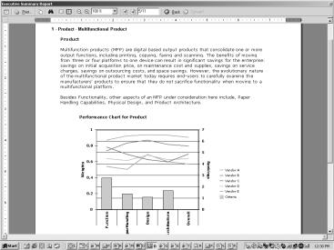 The model produces detailed reports on any criterion