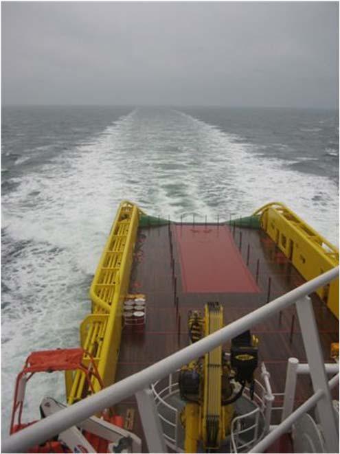 separating the deck from the walk ways; Safe havens are provided at regular intervals Tugger winches are