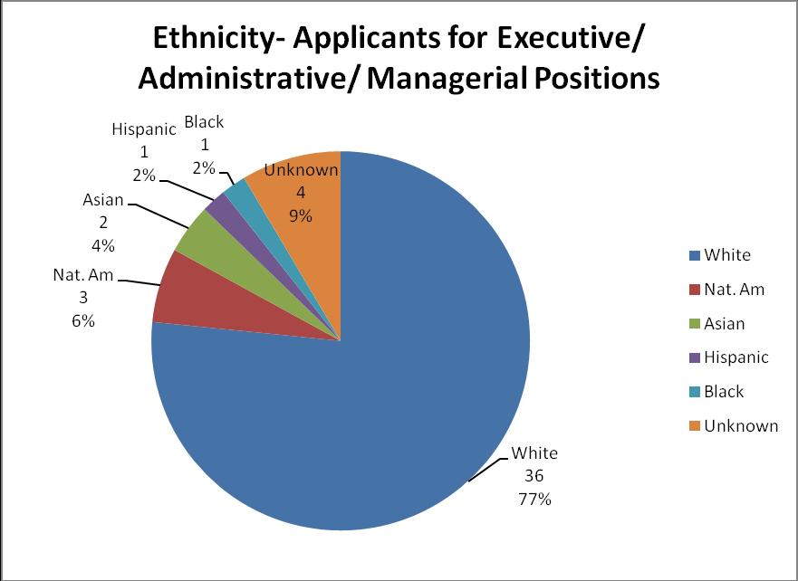 Applicant Pools Analysis of Applicant Pools- Executive/