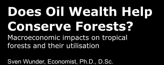 Macroeconomic impacts on tropical