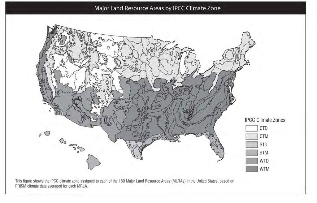 Table A-233: Characteristics of the IPCC Climate Zones that Occur in the United States Climate Zone Annual Average Temperature ( C) Average Annual Precipitation (mm) Length of Dry Season (months)