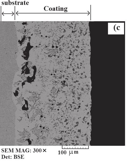 The higher resistance of wear in sample 75-S-5 is basically related to the better coherency between coating splats and smaller precipitates distributed more homogenously within the coating